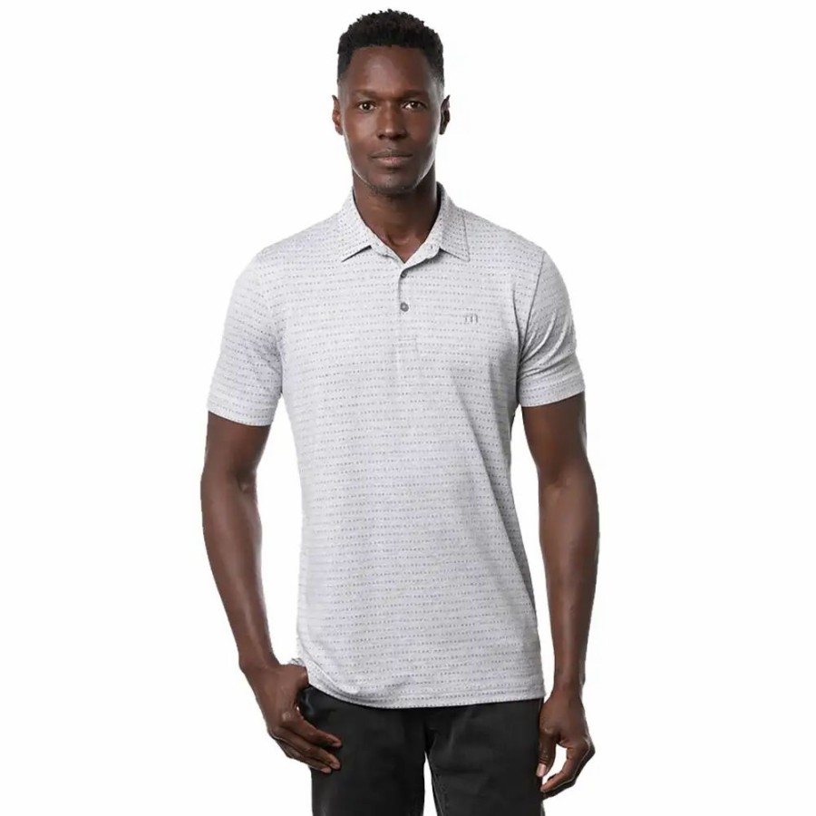 Clothes * | Travismathew Time Will Tell Mens Golf Polo Htr Lt Gry 0Hlg