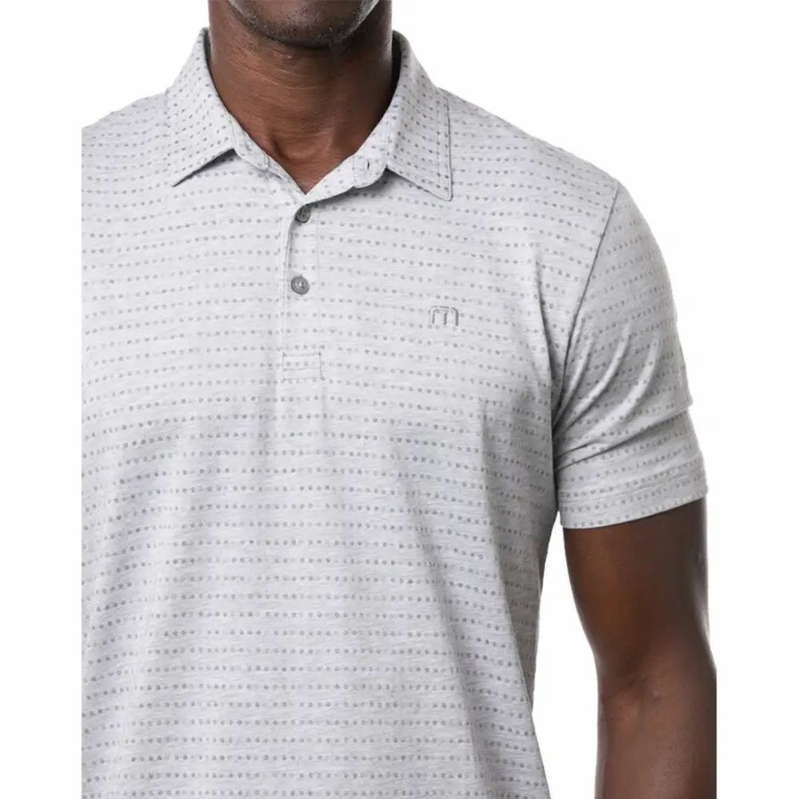 Clothes * | Travismathew Time Will Tell Mens Golf Polo Htr Lt Gry 0Hlg