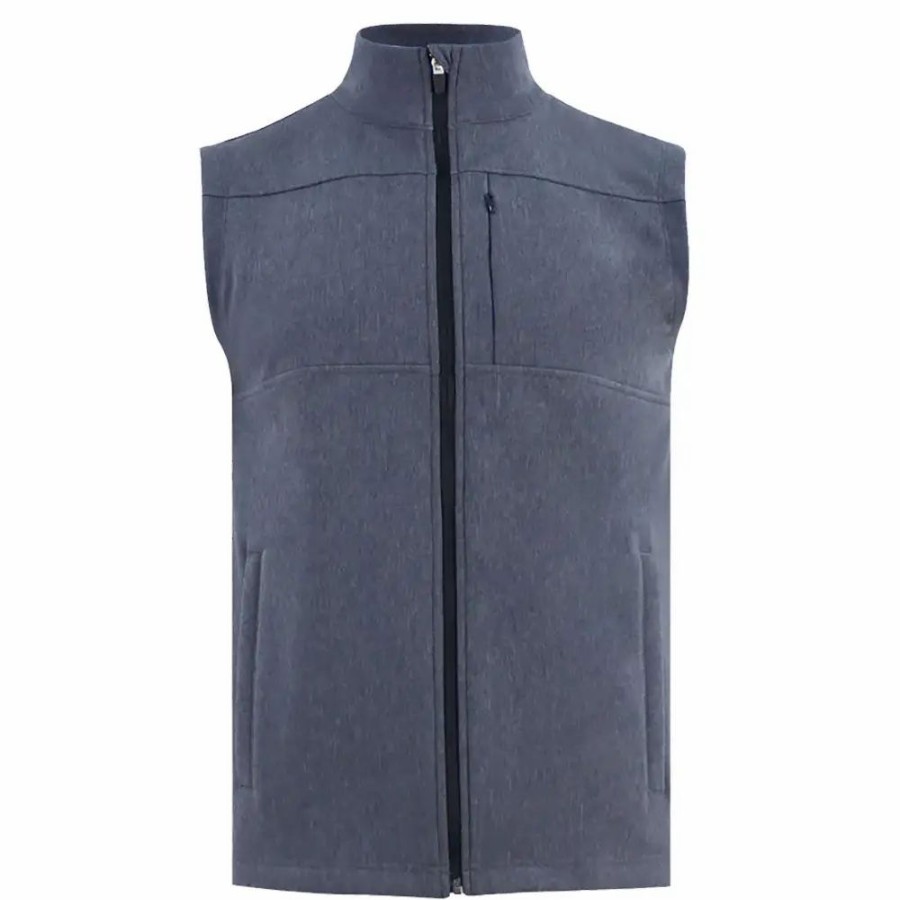 Clothes * | Swannies Velten Mens Golf Vest Charcoal