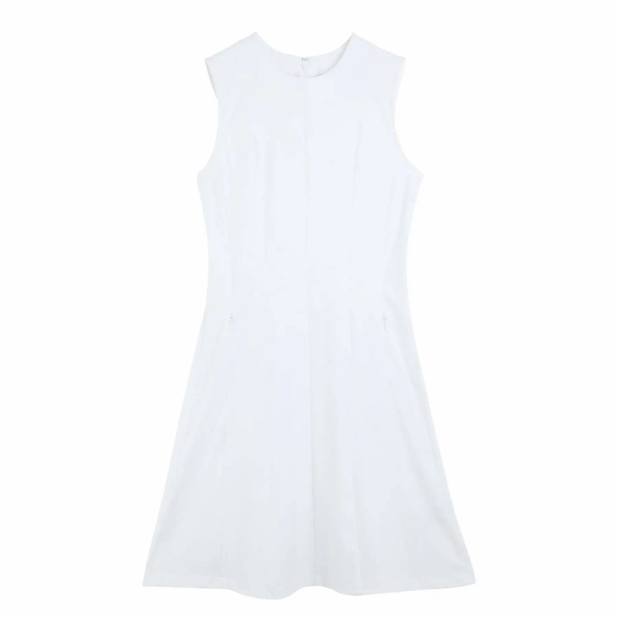 Clothes * | J.Lindeberg J. Lindeberg Jasmin White Womens Golf Dress White 0000