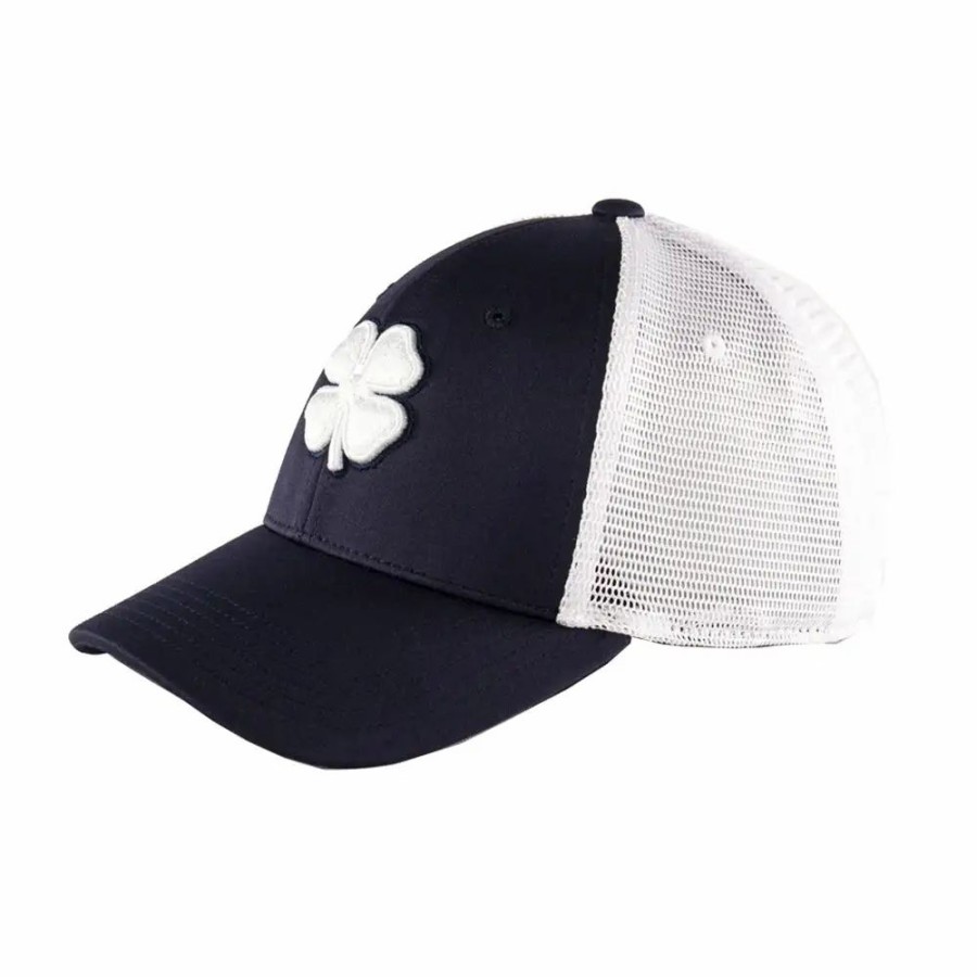 Accessories * | Black Clover Blackclover Bc Fitted Mesh 5 Mens Hat Wht/Navy/Wht