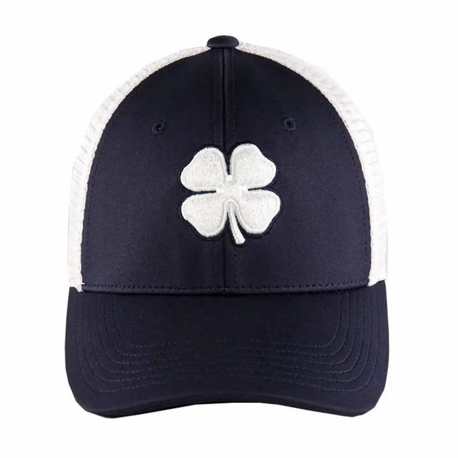 Accessories * | Black Clover Blackclover Bc Fitted Mesh 5 Mens Hat Wht/Navy/Wht