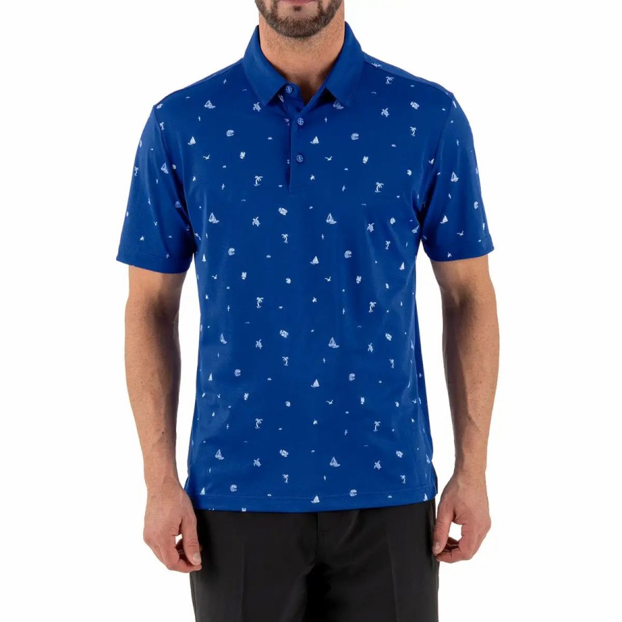 Clothes * | Sligo Beacon Mens Golf Polo Illusion Bl 471