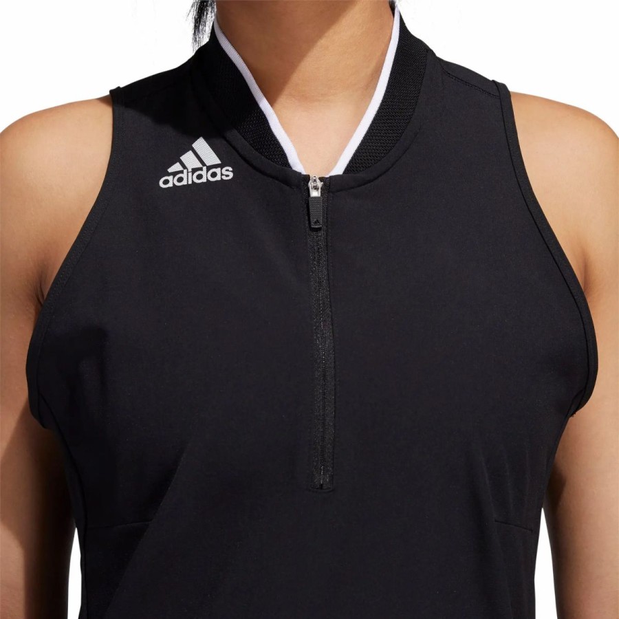 Clothes * | Adidas Golf Adidas 3-Stripes Sports Womens Golf Dress Black