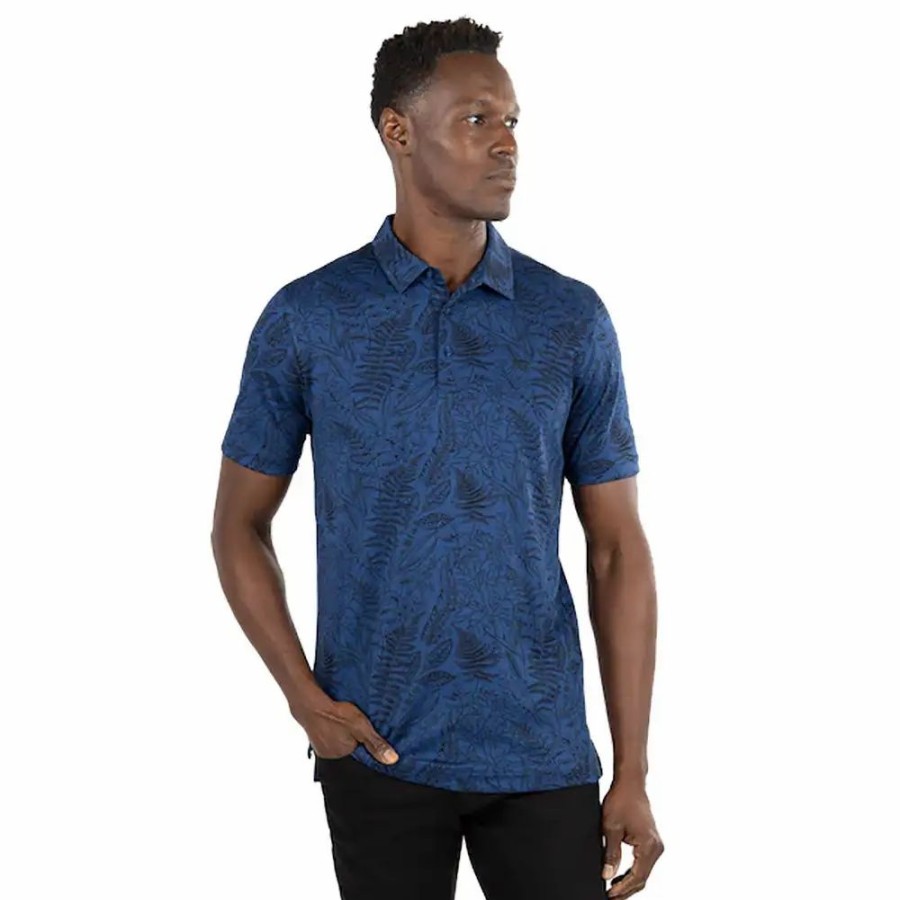 Clothes * | Travismathew Bearville Estate Blue Mens Golf Polo Estate Blu 4Ebl