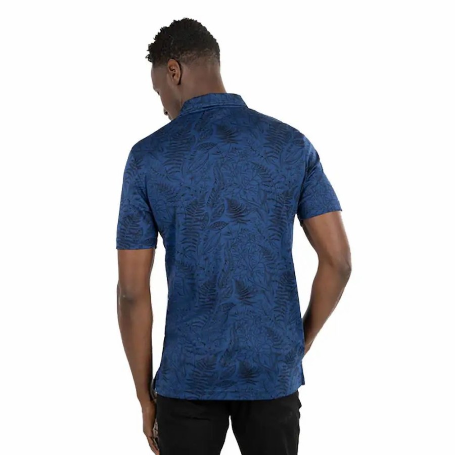 Clothes * | Travismathew Bearville Estate Blue Mens Golf Polo Estate Blu 4Ebl