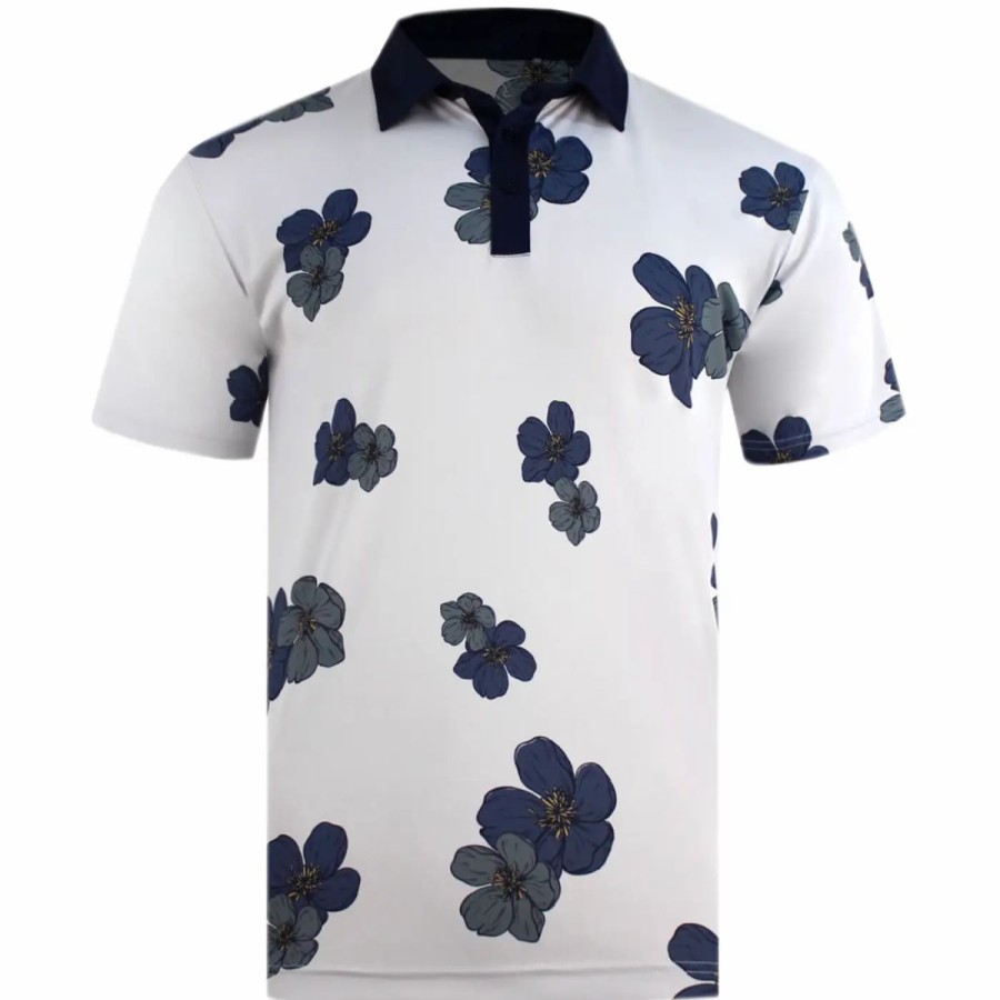 Kids Golf * | Swannies Walker Boys Golf Polo Glacier Navy