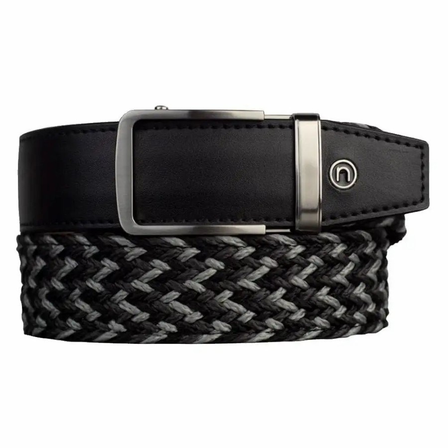 Clothes * | Nexbelt Braided Mens Belt Charcoal