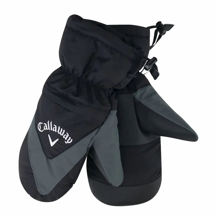 Accessories * | Callaway Thermal Black Golf Mitts Pair