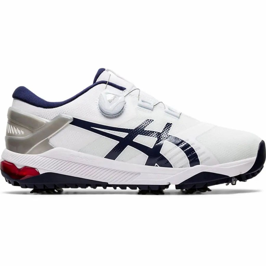 Shoes * | Asics-Golf Asics Gel Course Duo Boa White Mens Golf Shoes White/Blue