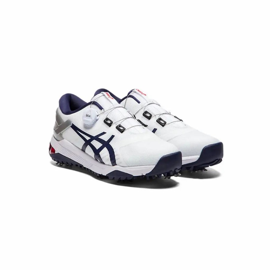 Shoes * | Asics-Golf Asics Gel Course Duo Boa White Mens Golf Shoes White/Blue