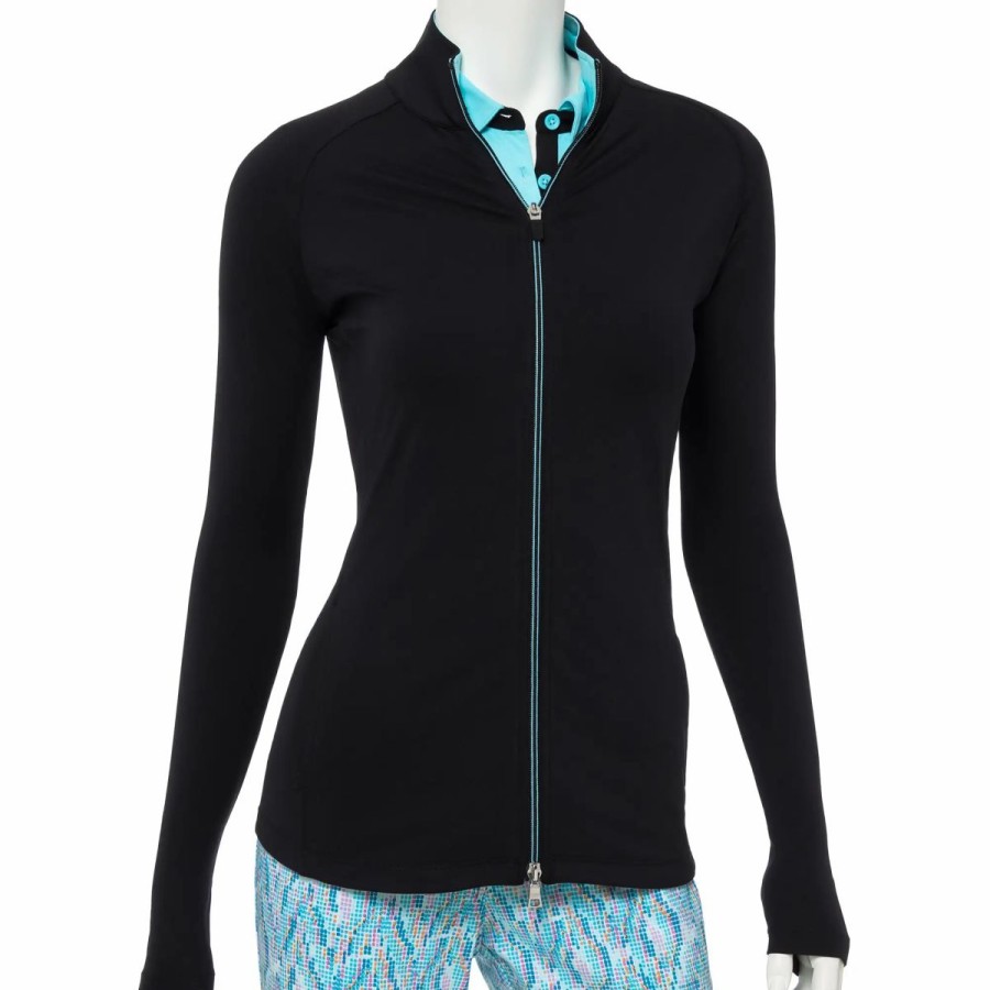 Clothes * | Ep Ny Bora Bora Womens Golf Jacket 003 Black Multi