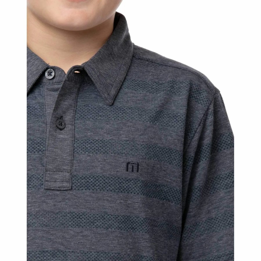 Kids Golf * | Travismathew J Heater Boys Golf Polo Vintage Indigo