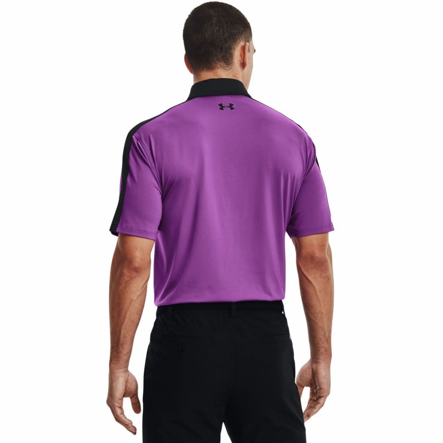 Clothes * | Under Armour T2G Blocked Mens Golf Polo Magenta 913