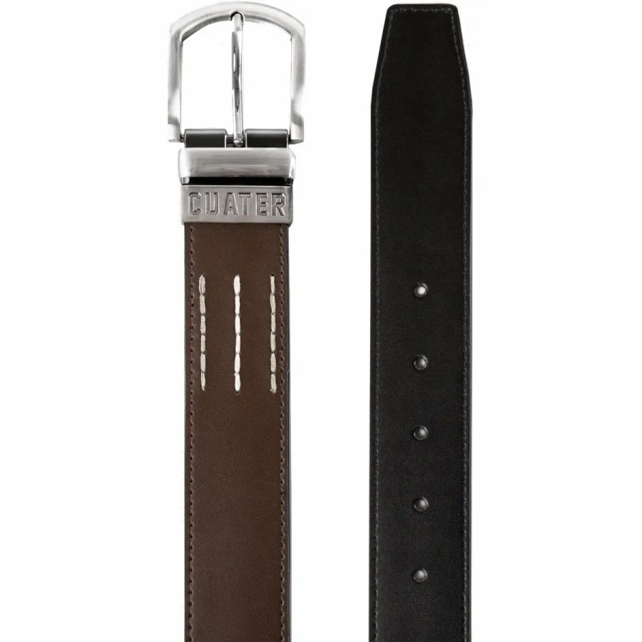 Clothes * | Cuater By Travismathew Brass Tacks Mens Belt Dk Brown/Black