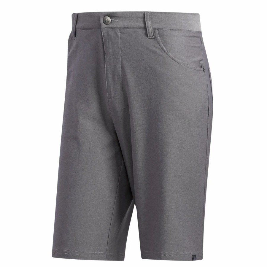 Clothes * | Adidas Golf Adidas Ultimate365 Heather Grey Five Pocket Mens Golf Shorts Grey 3 Hthr