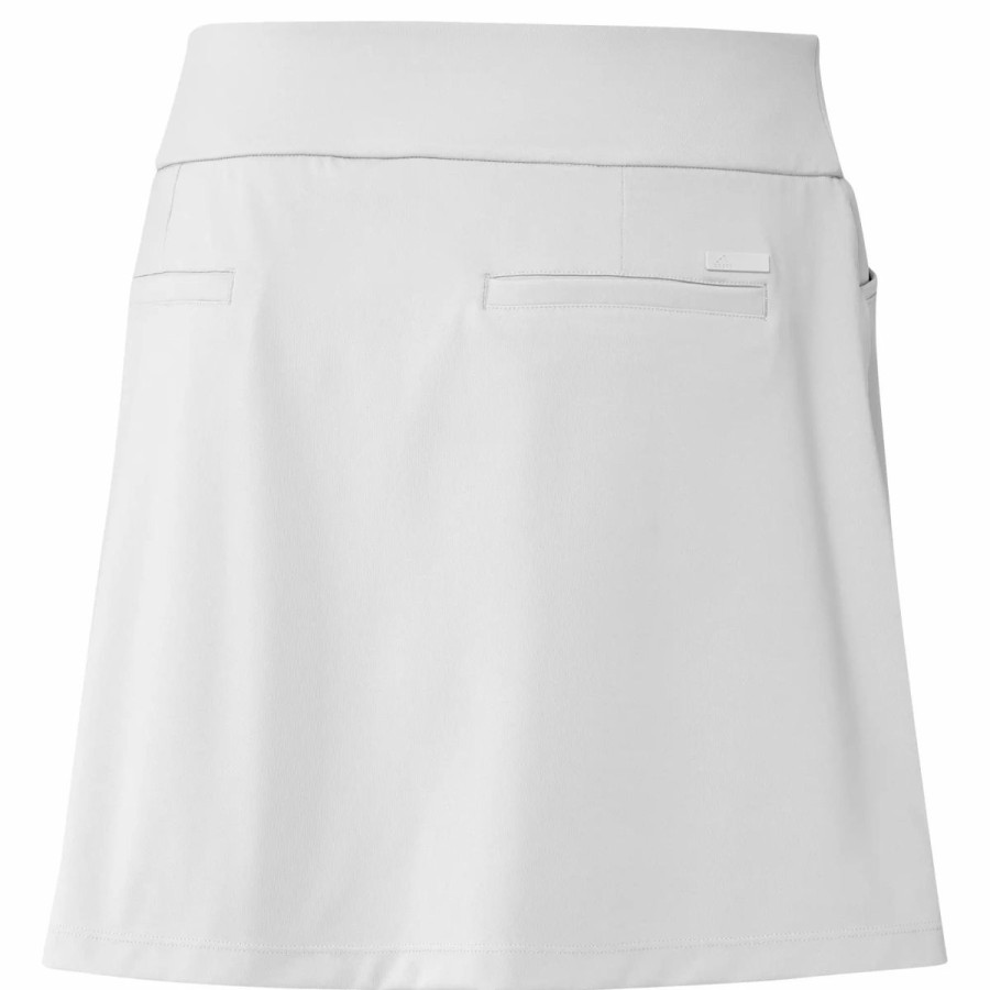 Clothes * | Adidas Golf Adidas Knit Solid Womens Golf Skort White