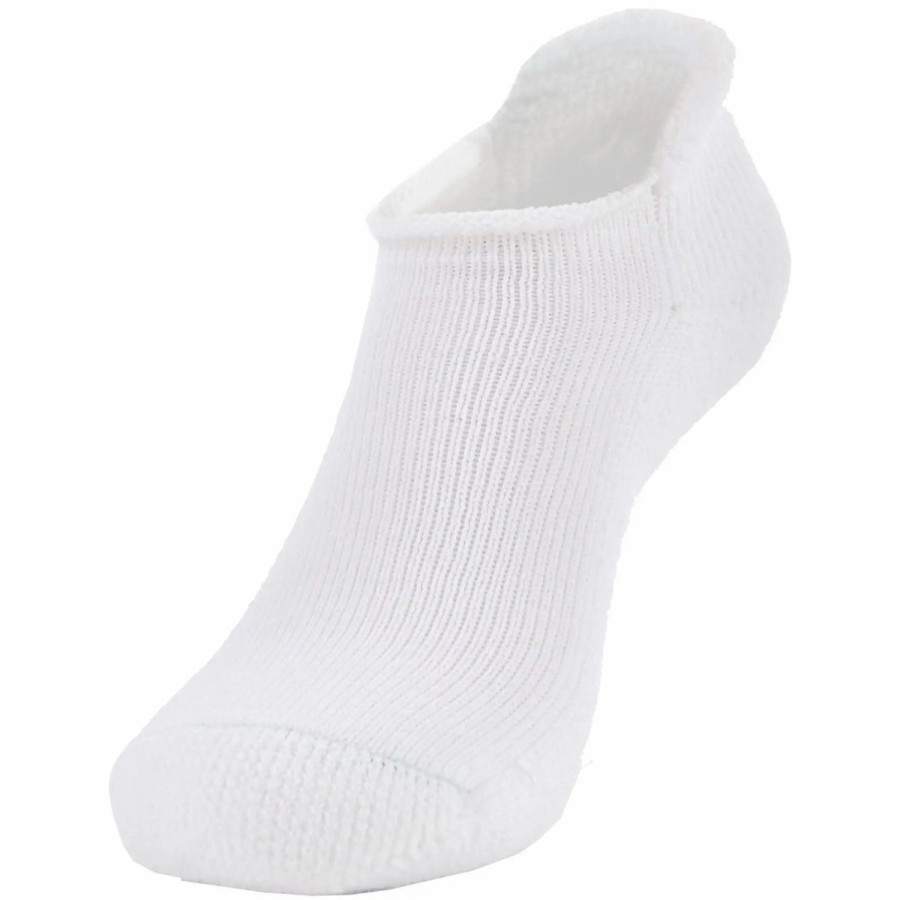 Clothes * | Thorlo Golf Moderate Cushion Rolltop Socks Large White 004