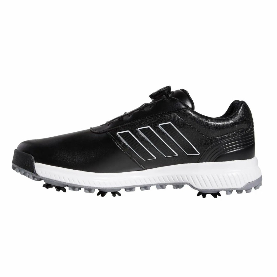 Shoes * | Adidas Golf Adidas Cp Traxion Boa Mens Golf Shoes Blk/Wht/Silver