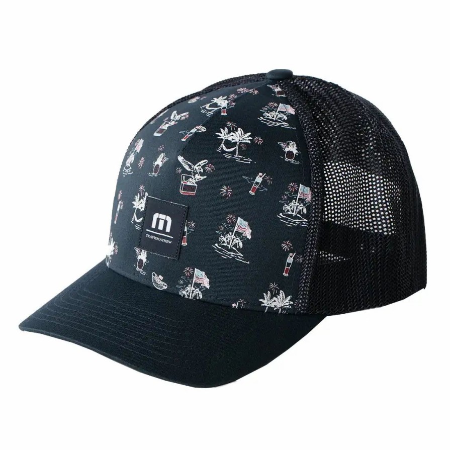 Accessories * | Travismathew Grill Off Mens Hat Blue Nights