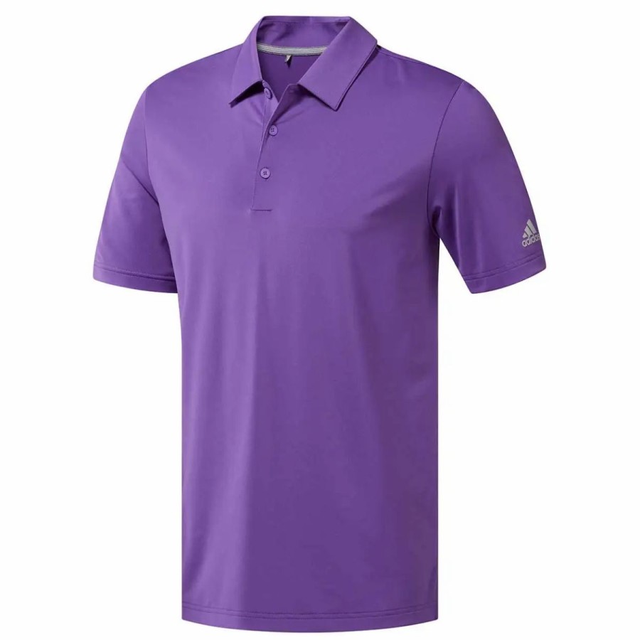 Clothes * | Adidas Golf Adidas Ultimate 365 Solid Purple Mens Golf Polo Active Purple