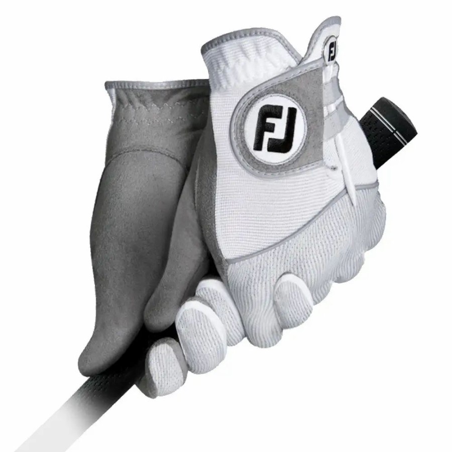 Accessories * | Footjoy Raingrip Pair White Mens Golf Gloves