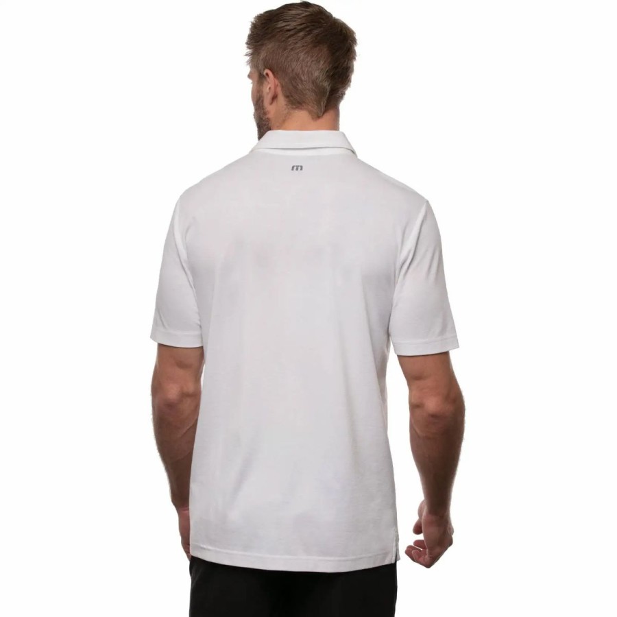 Clothes * | Travismathew Off The Tracks Mens Golf Polo White