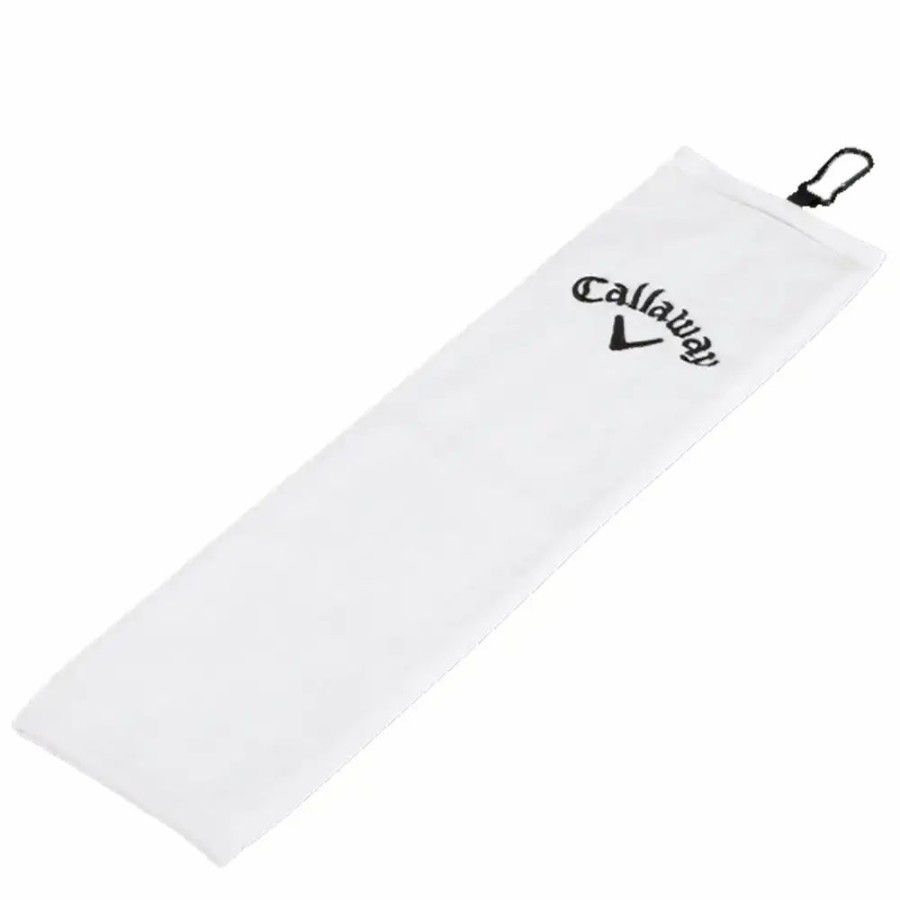 Accessories * | Callaway Tri Fold White Golf Towel