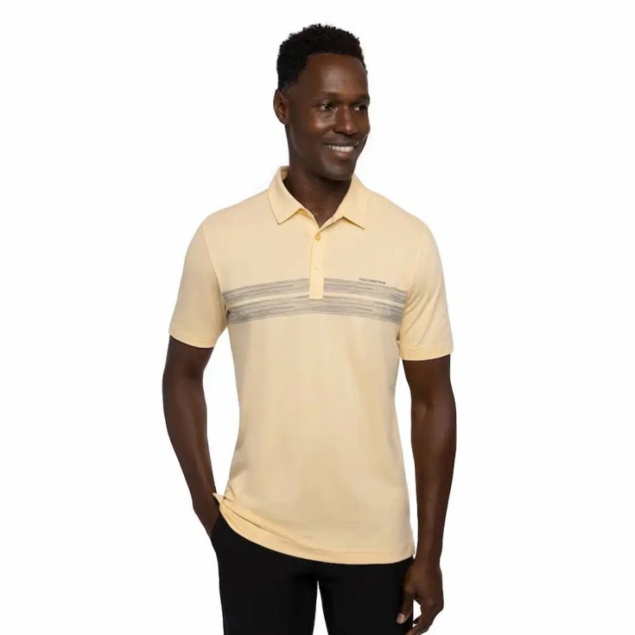 Clothes * | Travismathew Lot Of Pesos Mens Golf Polo Htr Golden 7Hgc