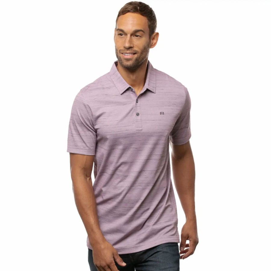 Clothes * | Travismathew Tranquil Bay Mens Golf Polo Hthr Grapeade