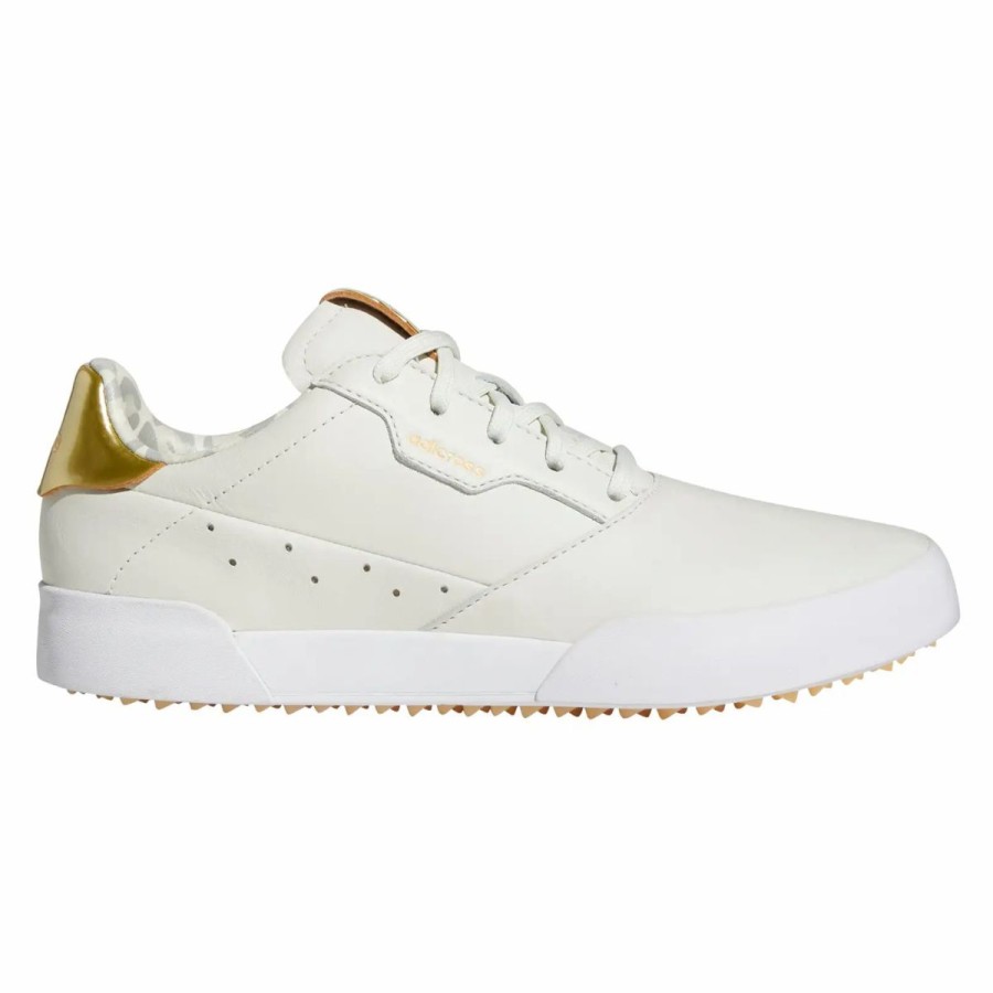 Shoes * | Adidas Golf Adidas Adicross Retro Spikeless White Womens Golf Shoes Wt/Ambr/Ecr 101