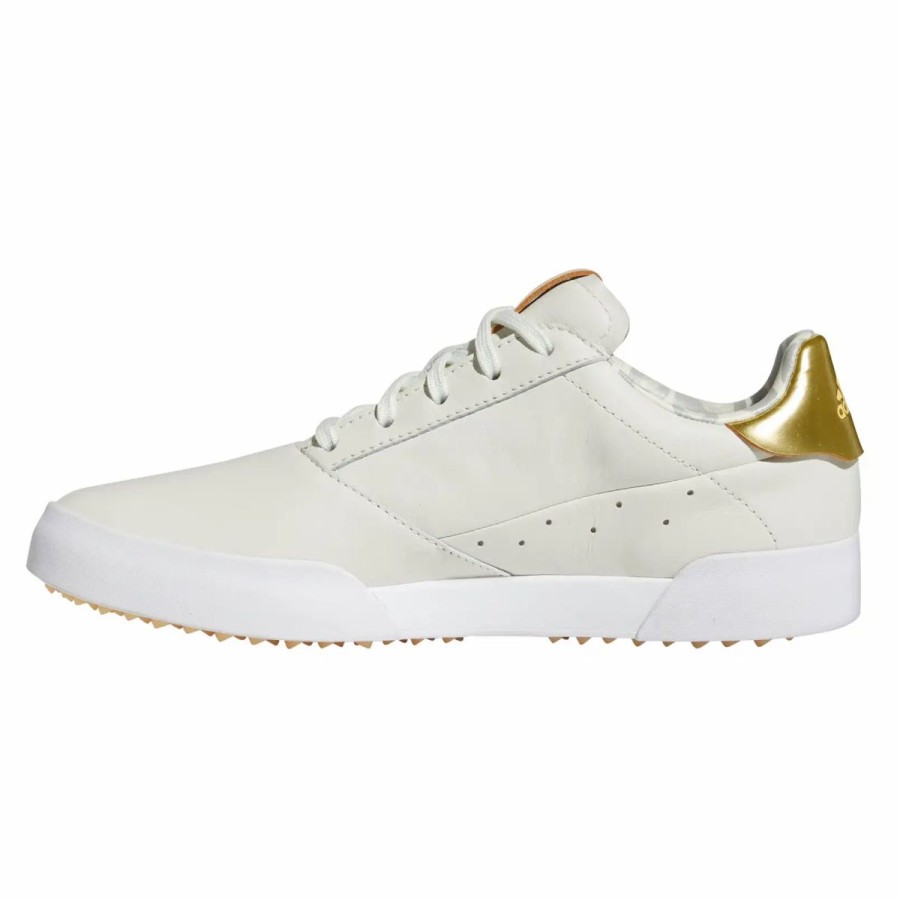 Shoes * | Adidas Golf Adidas Adicross Retro Spikeless White Womens Golf Shoes Wt/Ambr/Ecr 101