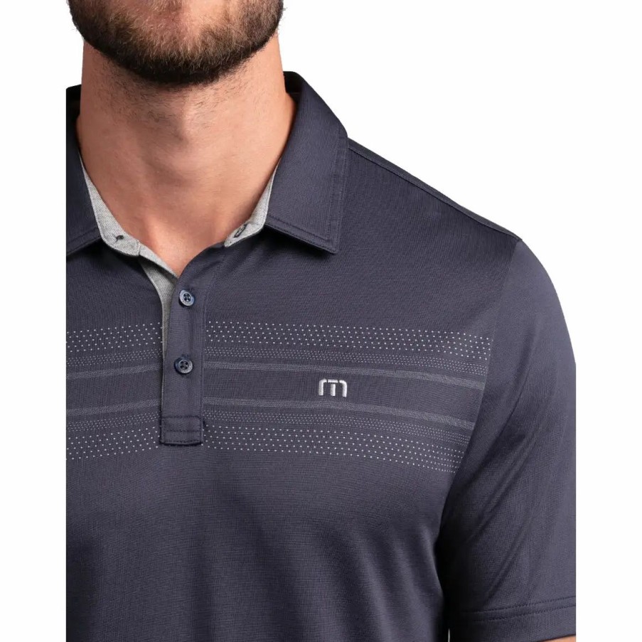 Clothes * | Travismathew Crow Mens Polo Blue Nights