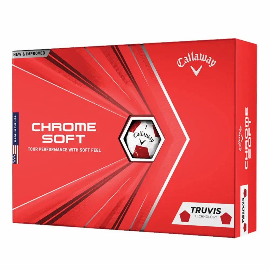 Balls * | Callaway Chrome Soft Truvis Red Golf Balls Dozen